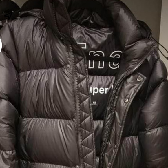 Black Super Puff Mid Length Jacket - Picture 6 of 7